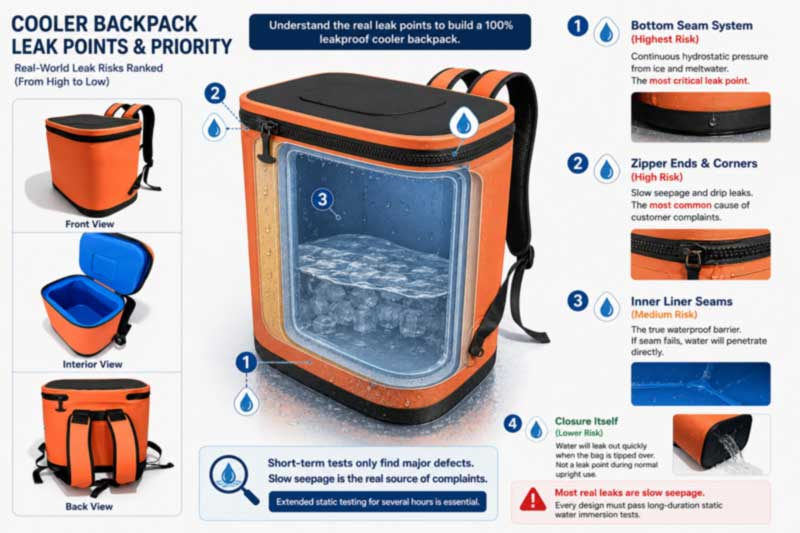 Tagagawa ng Leakproof Cooler Backpack: Welded vs Stitched Sems