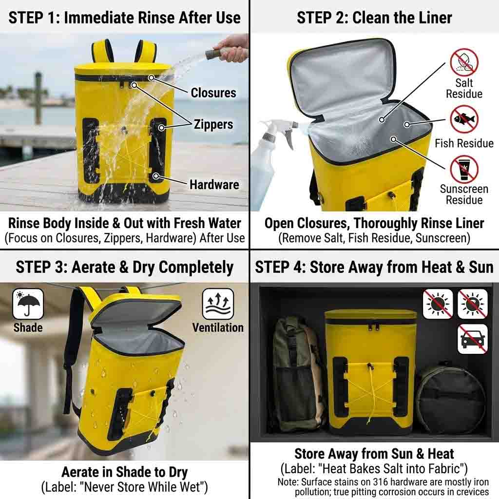 Marine Cooler Backpacks: Saltwater-Grade Materials & Hardware Marine Cooler Backpacks: Saltwater-Grade Materials & Hardware