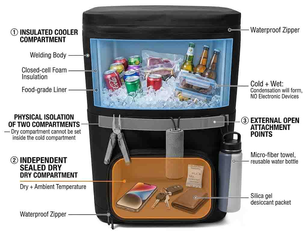 Mga Boating Cooler Backpack: Dry Storage na Doble bilang Cooler
