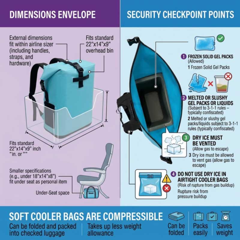 Mga Travel Thermal Cooler Backpack — Carry-On Size, Welded Leakproof